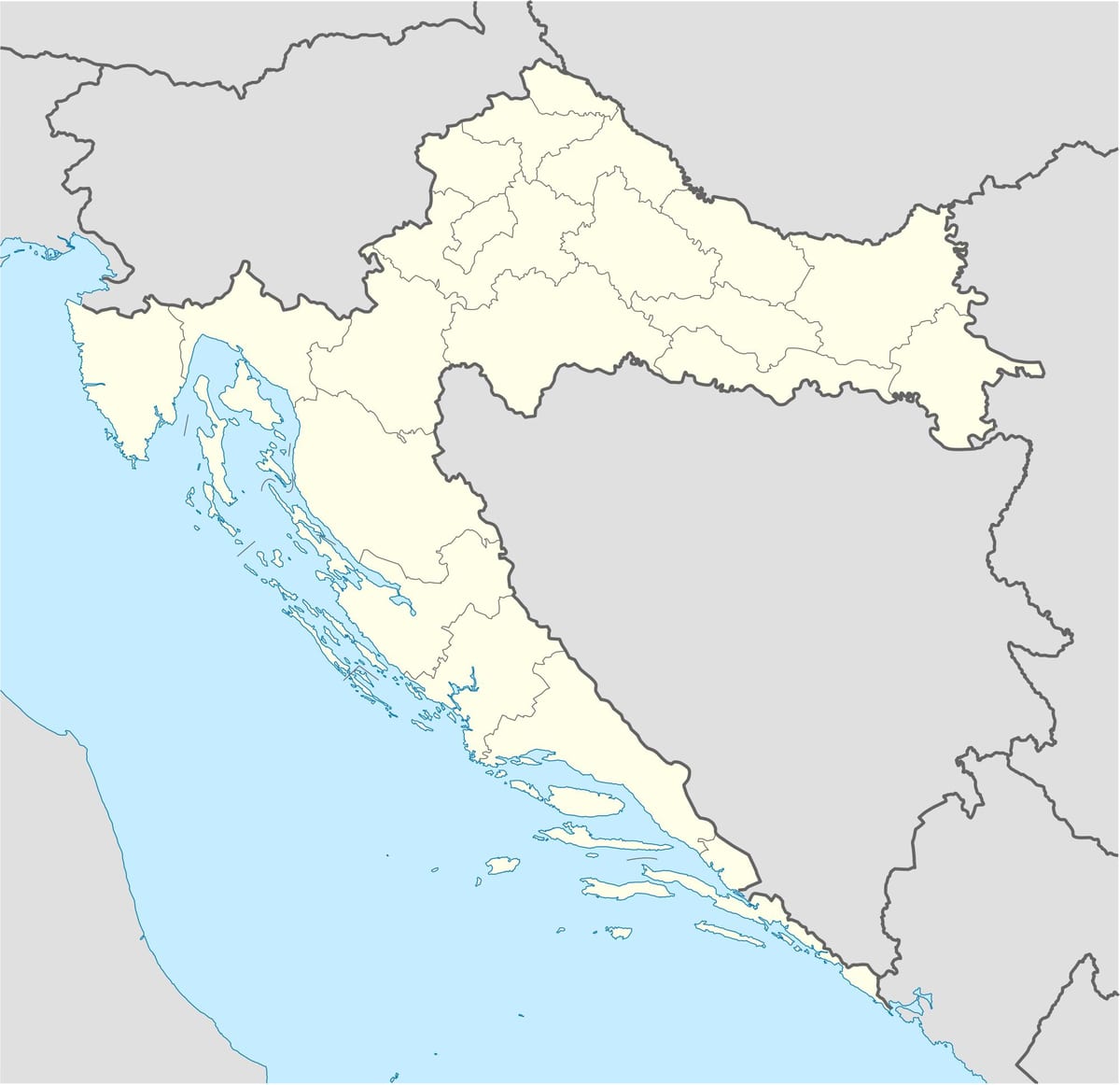 mapa hrvatske isključen