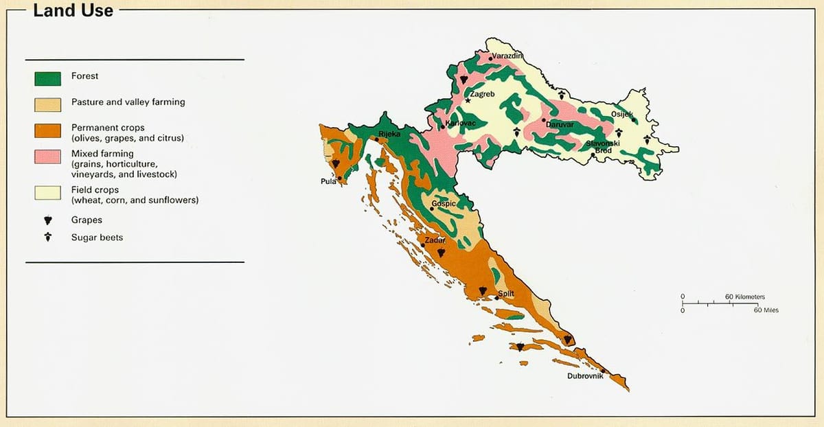 mapa hrvatske klime