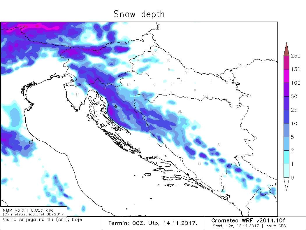 mapa hrvatske radar