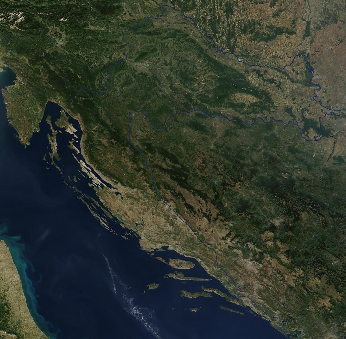 mapa hrvatske satelit
