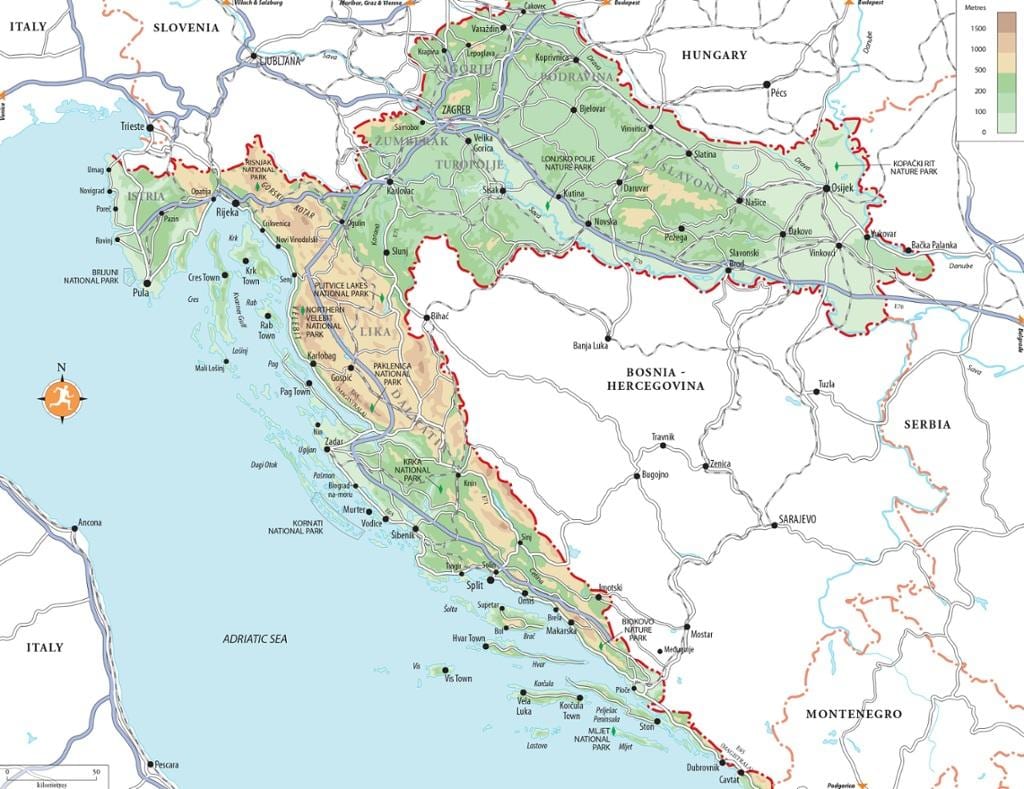 hrvatska praznik odmarališta mapu