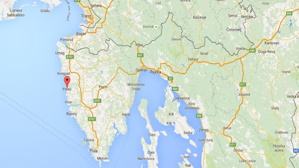 mapa porec hrvatska 