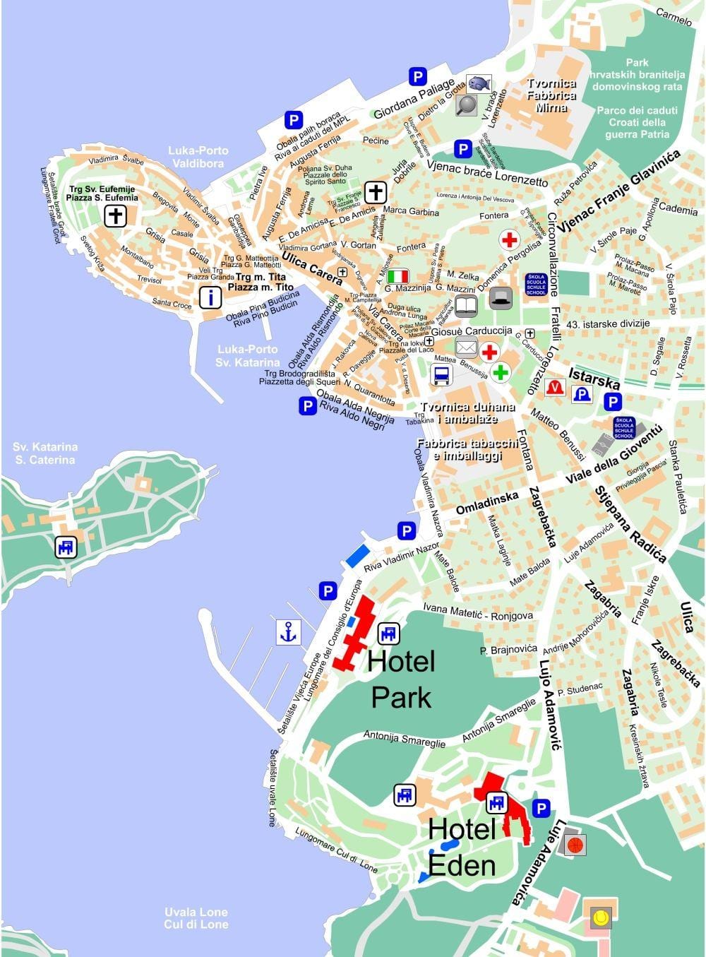 mapa rovinju hrvatska