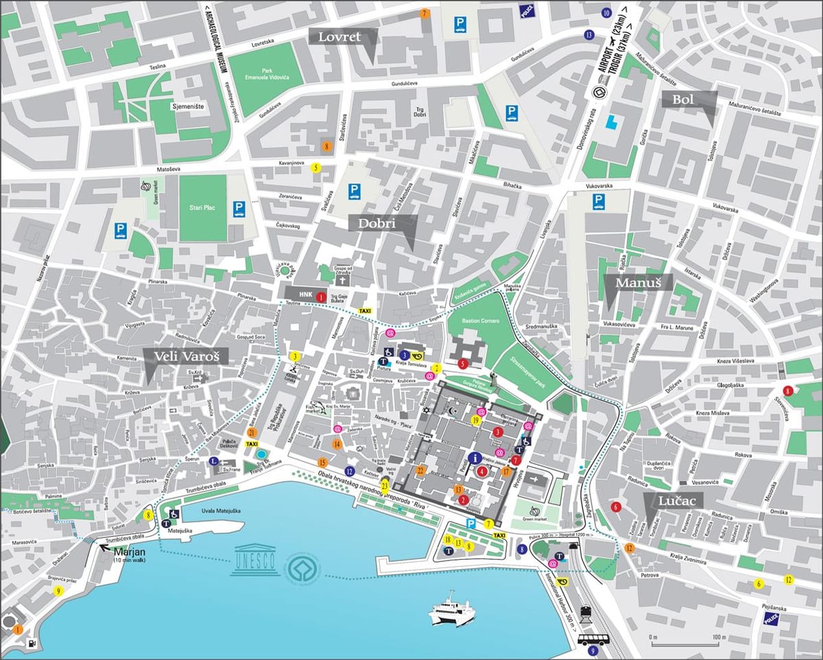 mapa stari grad podijelio hrvatska