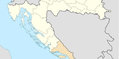 Mapa dalmatinskom hrvatska 