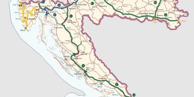 Hrvatski autoputevi mapu