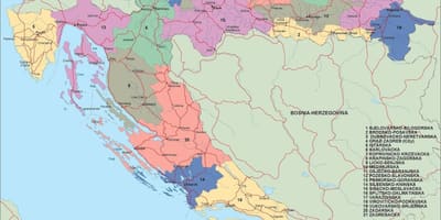Mapa hrvatske mapu vektor