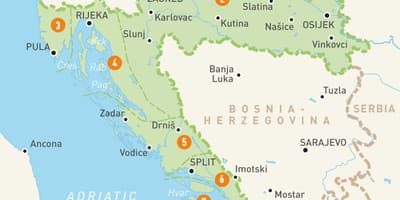 Mapa hrvatske regionima 
