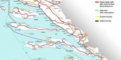 Mapa hrvatske trajekt