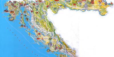 Hrvatska turističke atrakcije mapu
