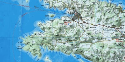 Mapa korcula hrvatska