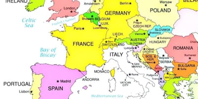 Kartu europe pokazuje hrvatska