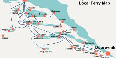 Mapa hrvatski obale