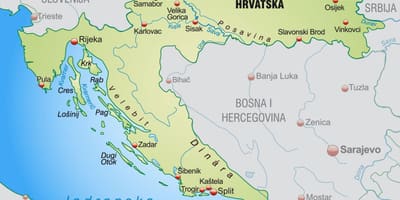 Sjeveru hrvatska mapu